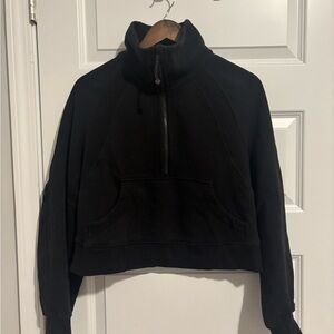 lululemon athletica Scuba Black Half-Zip Funnel Neck Sweatshirt